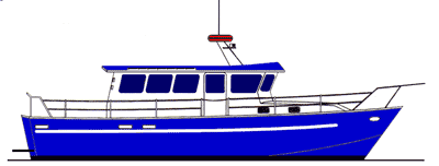  385 Fast trawler ALUMINUM boat plans & full size frame patterns
