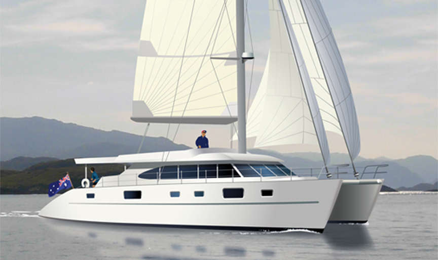 steel sailing catamaran